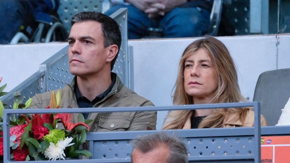 La pareja presidencial asiste a un partido de tenis