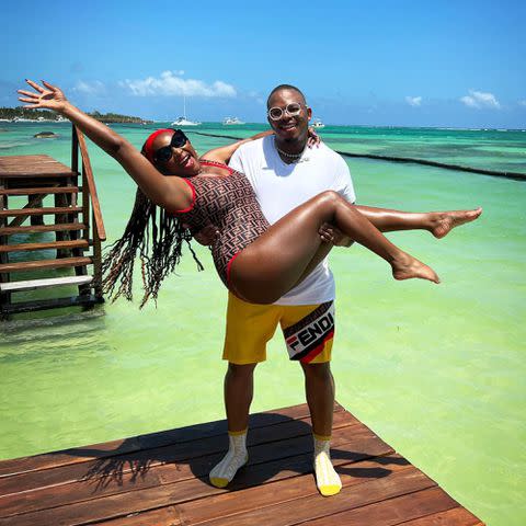 <p>Naturi Naughton Instagram</p> Naturi Naughton and Two Lewis on their honeymoon