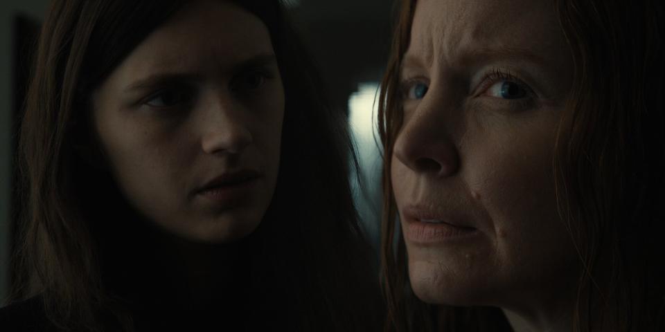 Servant, Season 4, Episode 10; Nell Tiger Free and Lauren Ambrose in "Servant," now streaming on Apple TV+.