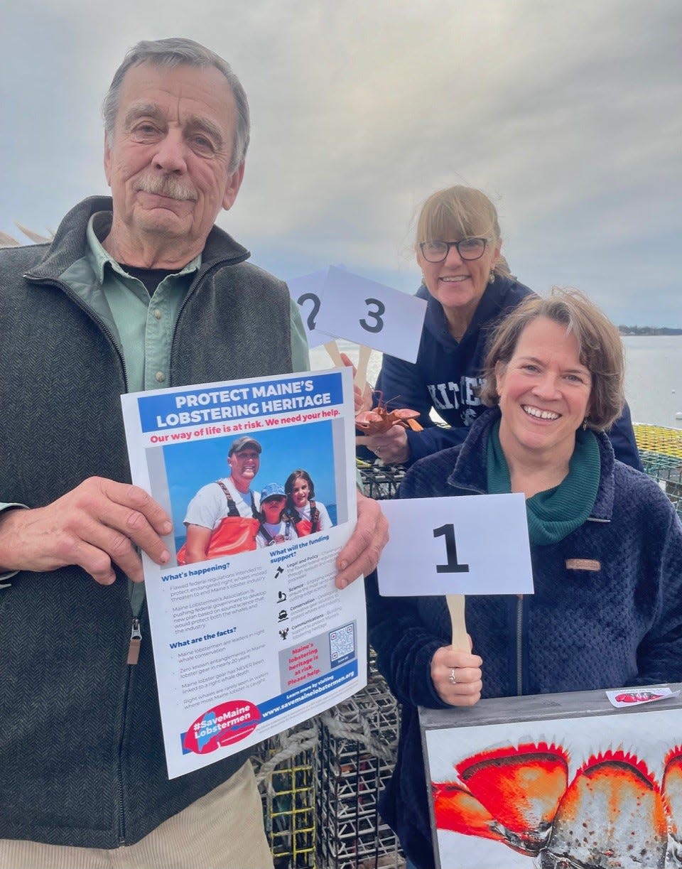 A fundraising event for Maine's lobster industry called “Chowder’s On,” is taking place Feb. 26, 2023 at the Kittery Community Center. The event is being organized by Kittery residents David Kaselauskas, a lobsterman for more than half a century; Charlene Hoyt, the mother and wife of local lobstermen; and Betsy Wish, a local artist.