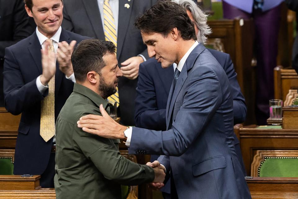 Justin Trudeau meeting with Volodymyr Zelensky in Canada (Press release)