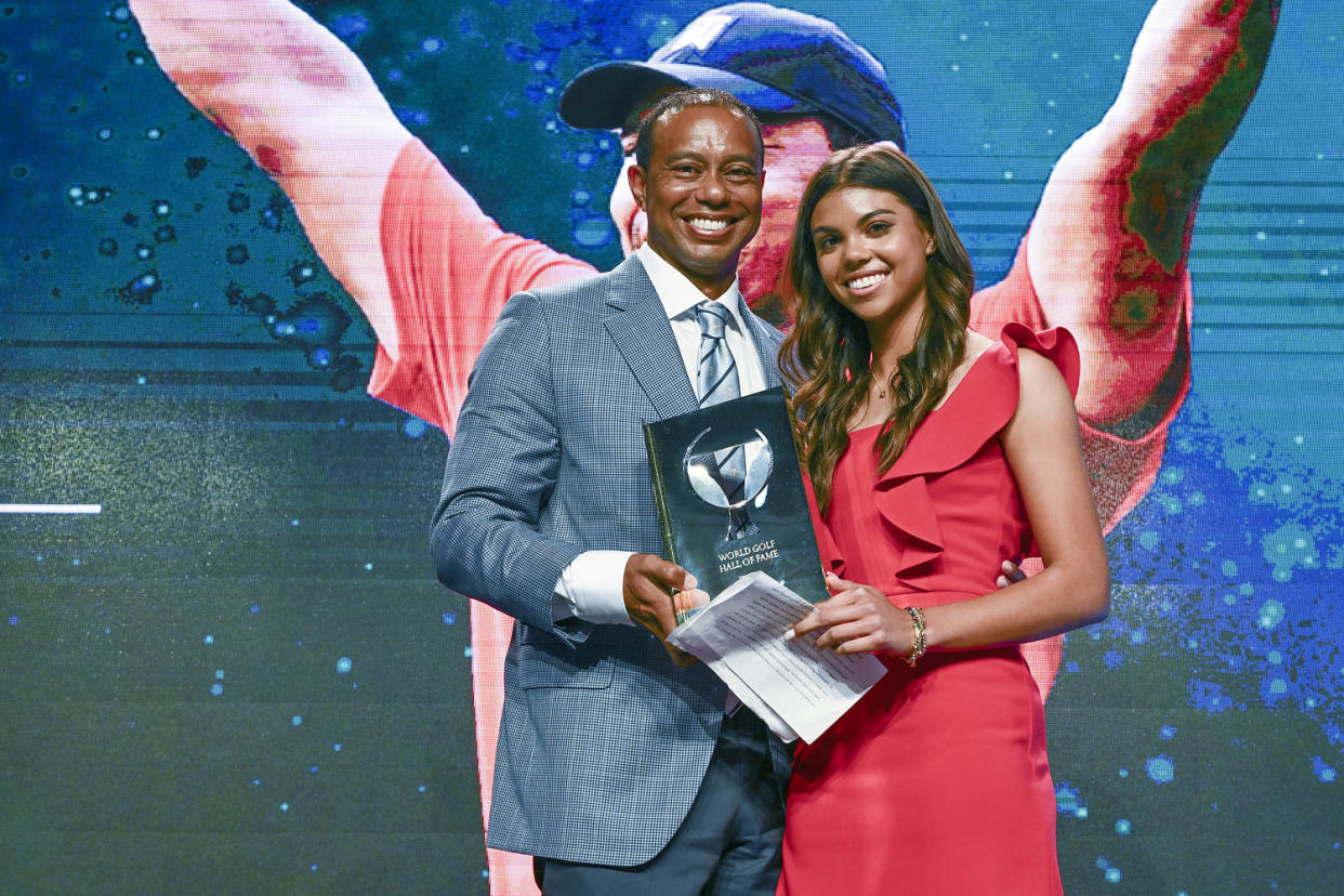 Tiger Woods and his daughter Sam (Chris Condon / Getty Images)