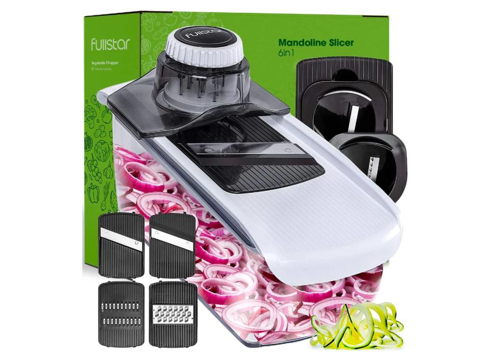 This handy gadget has everything you need to slice up all kinds of veggies. (Source: Amazon)