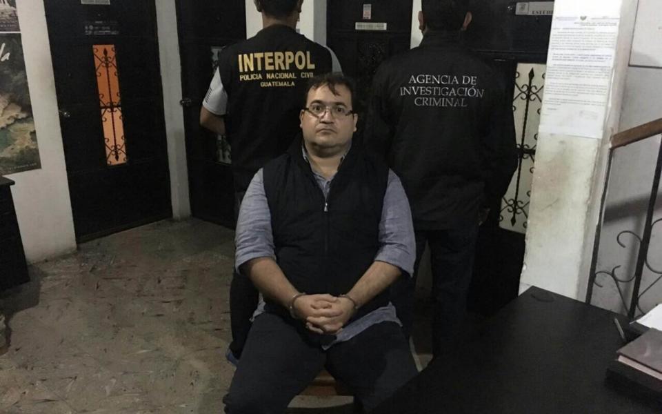  Javier Duarte, after his arrest. - Credit: Policia Nacional/AFP