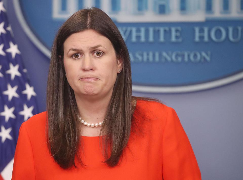 Sarah Huckabee Sanders' comment is under scrutiny by ethics experts: Getty Images