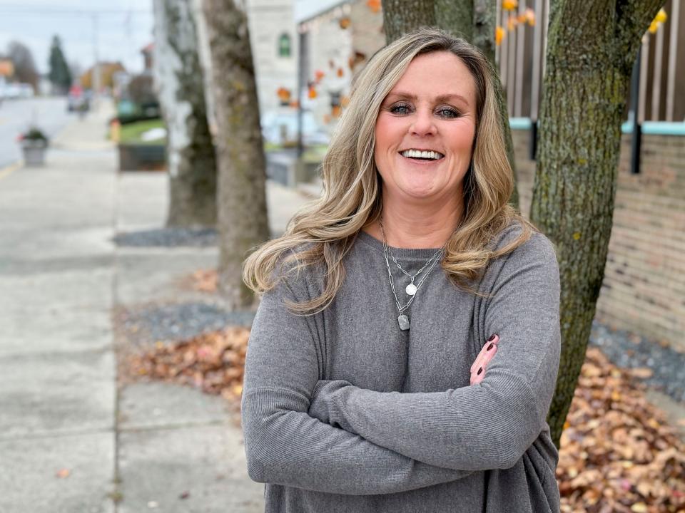 Former state schools superintendent Jennifer McCormick, pictured in her home town of New Castle, is running for Indiana governor as a Democrat.