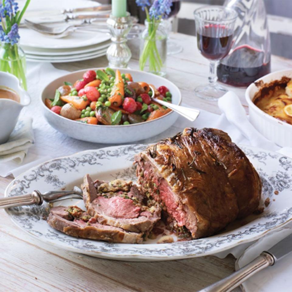 best easter recipes rolled leg of lamb with anchovy, parsley and lemon