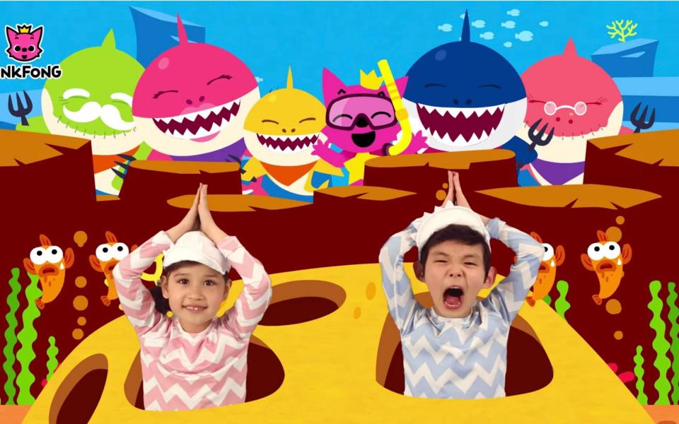 The song 'Baby Shark' is known for its catchy melody and highly repetitive lyrics - -/-