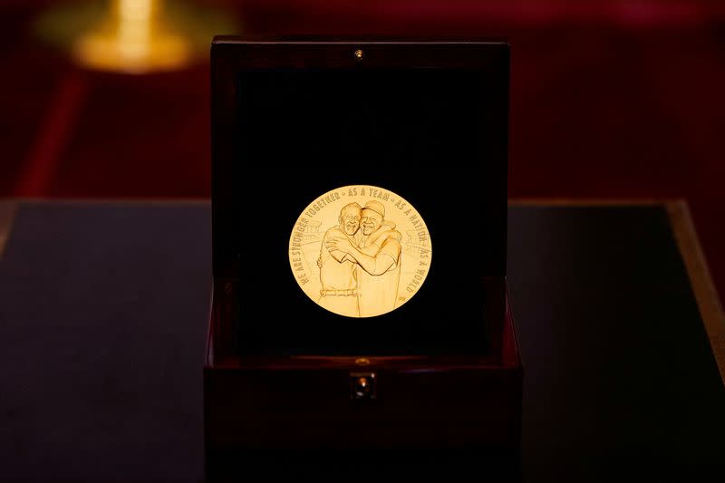 Congressional Gold Medal ceremony posthumously honoring Major League Baseball player, civil rights activist and World War II veteran, Lawrence Eugene “Larry” Doby, at the U.S. Capitol in Washington