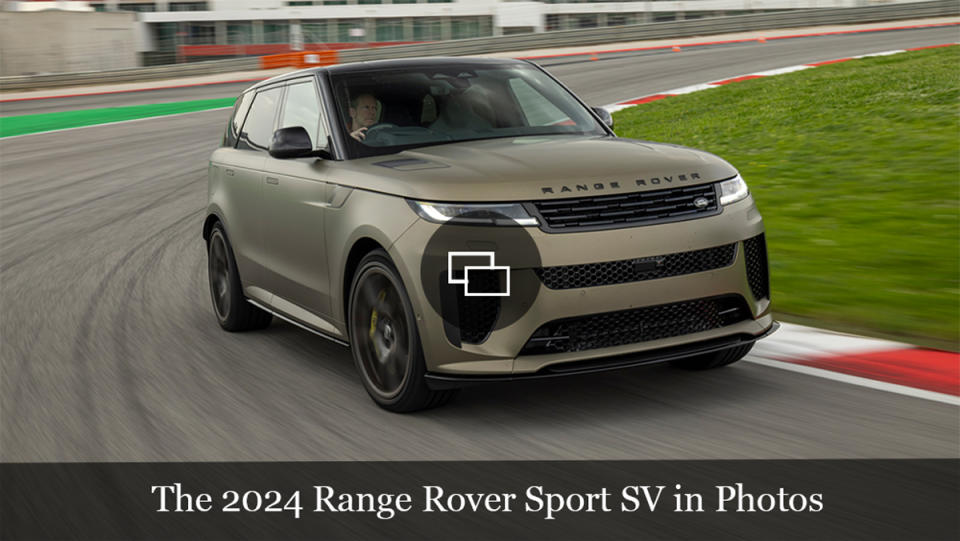 Driving the 2024 Range Rover Sport SV on track.