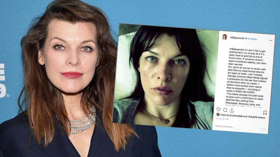 <p>Milla Jovovich is speaking out about the new fetal heartbeat law by sharing her own experience after having an abortion two years ago. The “Hellboy” star revealed she had an emergency abortion just two years ago at 4 1/2 months pregnant. Taking to Instagram, she opened up about falling into a deep depression after the […]</p> <p>The post <a rel="nofollow noopener" href="https://theblast.com/milla-jovovich-abortion-depression/" target="_blank" data-ylk="slk:Milla Jovovich Reveals She Had an Abortion, Spiraled Into a Deep Depression;elm:context_link;itc:0;sec:content-canvas" class="link ">Milla Jovovich Reveals She Had an Abortion, Spiraled Into a Deep Depression</a> appeared first on <a rel="nofollow noopener" href="https://theblast.com" target="_blank" data-ylk="slk:The Blast;elm:context_link;itc:0;sec:content-canvas" class="link ">The Blast</a>.</p>