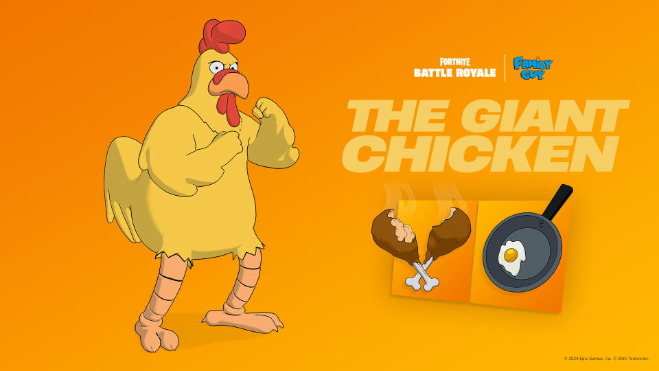 Ya puedes conseguir al Pollo gigante de Padre de Familia en Fortnite