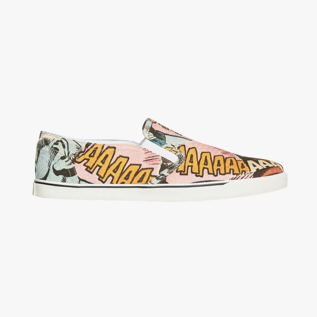 Celine Slip-On Elliot Christian Marclay Canvas Sneakers