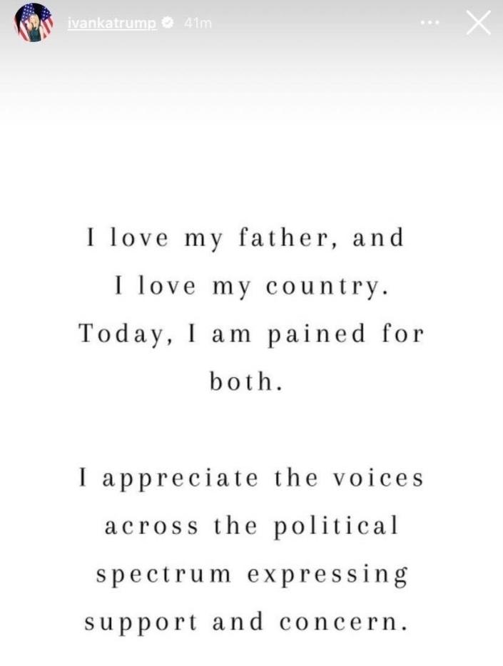 Ivanka Trump's Instagram story.