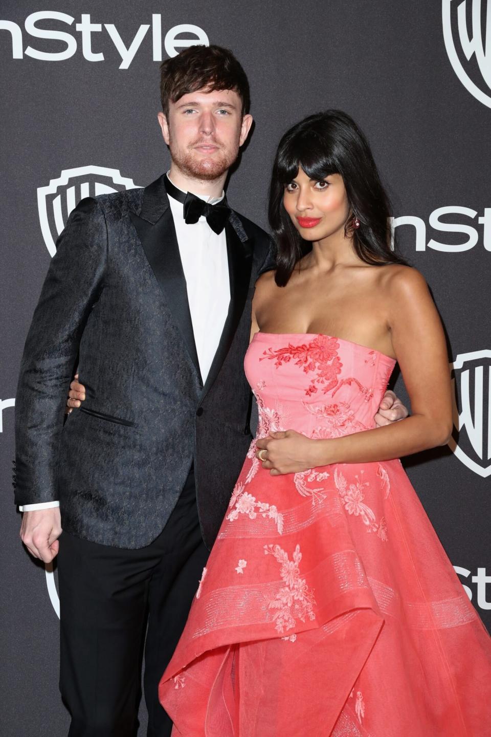 James Blake (L) and Jameela Jamil