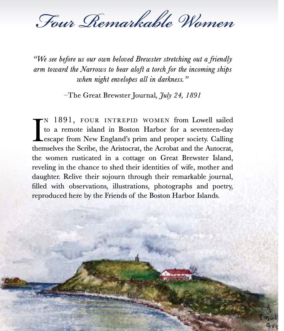 The back cover of "A Boston Harbor Islands Adventure."