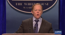 <p>When Melissa McCarthy made her first surprise appearance on <em>SNL</em> in February as then-press secretary Sean Spicer, it was a seismic moment. Already on a roll thanks to Alec Baldwin’s Donald Trump parody, the show elevated its comedy game even more. McCarthy’s impersonation was perfect — she nailed Spicer’s shouting, his gum-chewing, his rage, and his tendency to, uh, exaggerate the truth. —<em>KW</em><br> (Photo: NBC) </p>