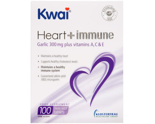 <b><a href="http://www.hawthornhealth.com/general-health-c7/immune-support-c127/kwai-kwai-heart-immune-30-tablets-p6748?utm_source=froogle&utm_medium=ppc&utm_term=kwai-heart-amp-immune-30-tablets&utm_campaign=froogle#9023" rel="nofollow noopener" target="_blank" data-ylk="slk:Kwai Heart + Immune supplements, £6.12 for 30 tablets;elm:context_link;itc:0;sec:content-canvas" class="link ">Kwai Heart + Immune supplements, £6.12 for 30 tablets</a></b><br>The first step to beauty is health and if your immune system is low it’ll show on your face. Give it a boost with these garlic and vitamin supplements that will help keep colds and flu at bay.