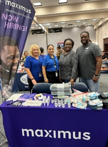 Susie Clagett, Kimberly Simien, Joy Sims, and Alfonso Bell at the Veterans Stand Down Event.