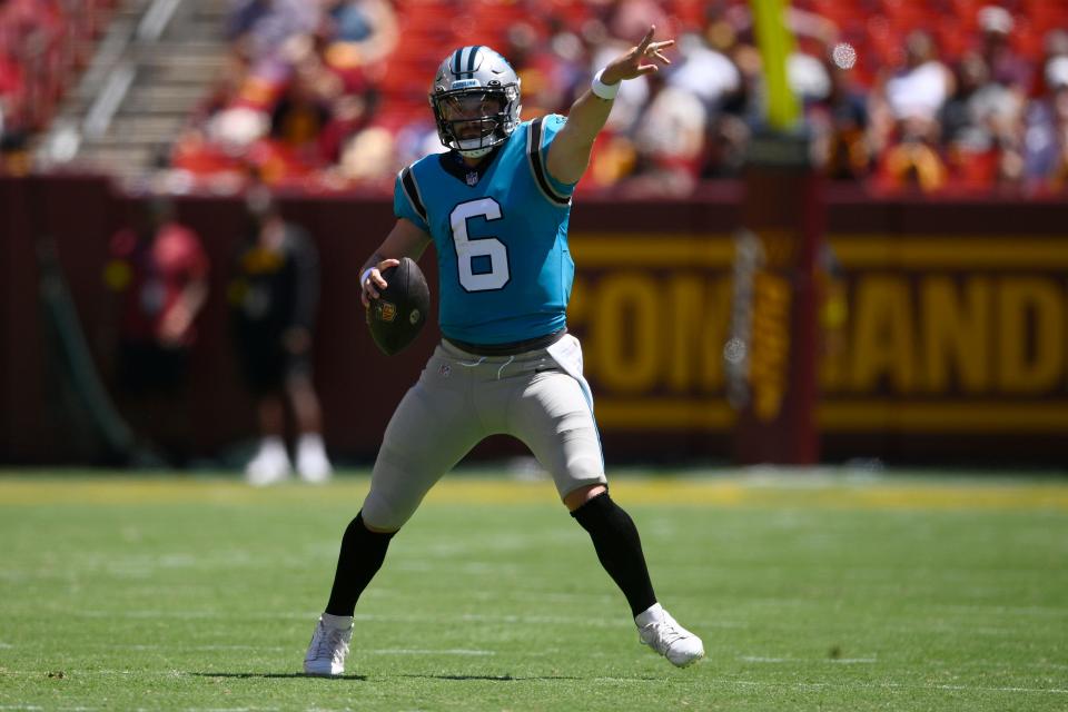 Will Baker Mayfield lead the Carolina Panthers to a win over his former team, the Cleveland Browns, in Week 1 of the NFL season?