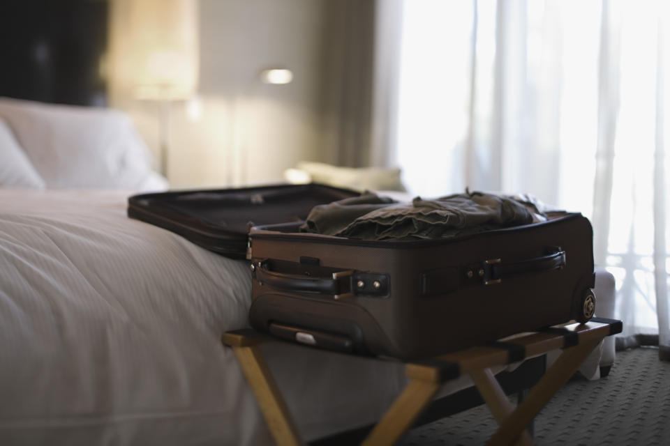 It may not even be safe to keep your belongings on the provided luggage rack [Photo: Getty]