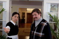 Karen Maruyama and Zach Galifianakis in Warner Bros. Pictures' "The Campaign" - 2012