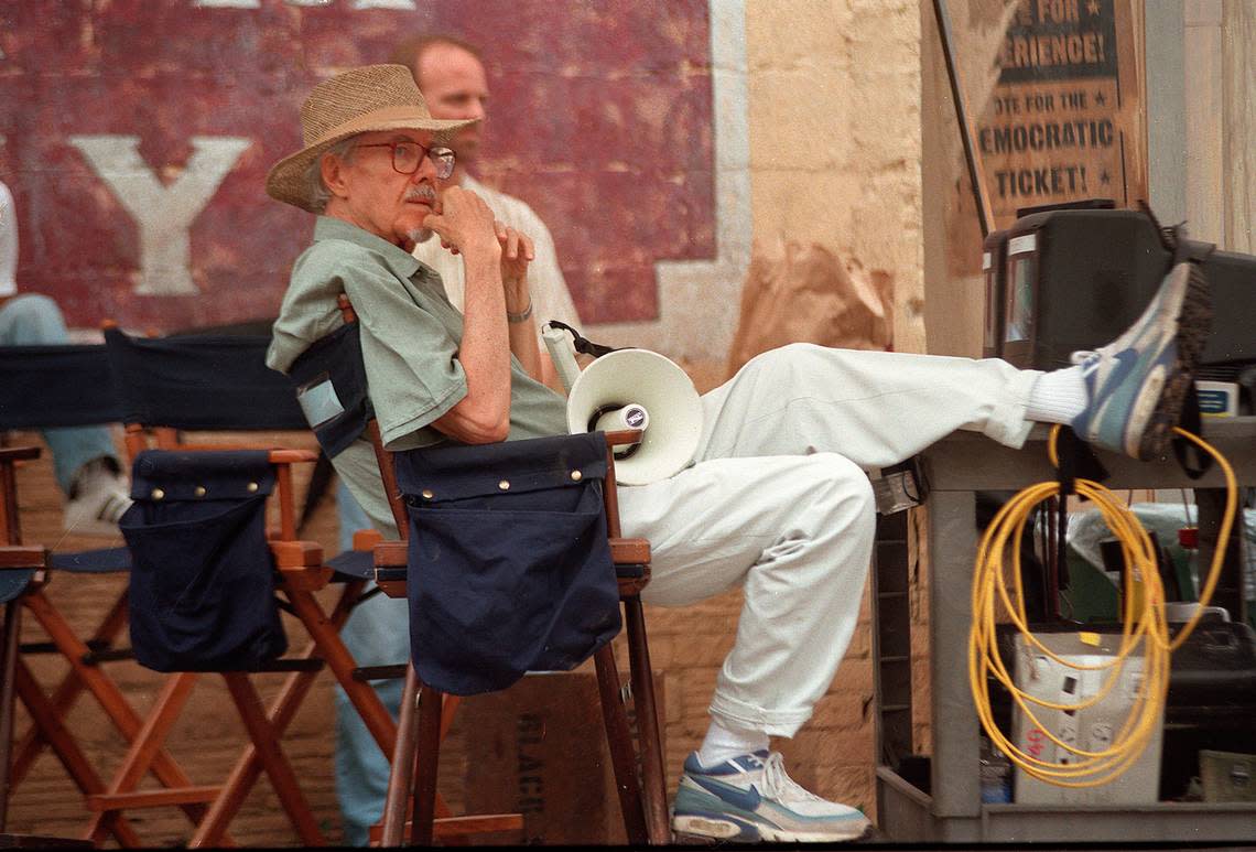 Director Robert Altman, on the set of “Kansas City” in June 1995, attended Rockhurst and Southwest high schools. He won an honorary Oscar in 2006.