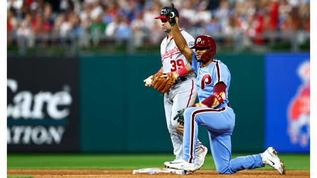 Why are the Phillies wearing blue uniforms in the World Series