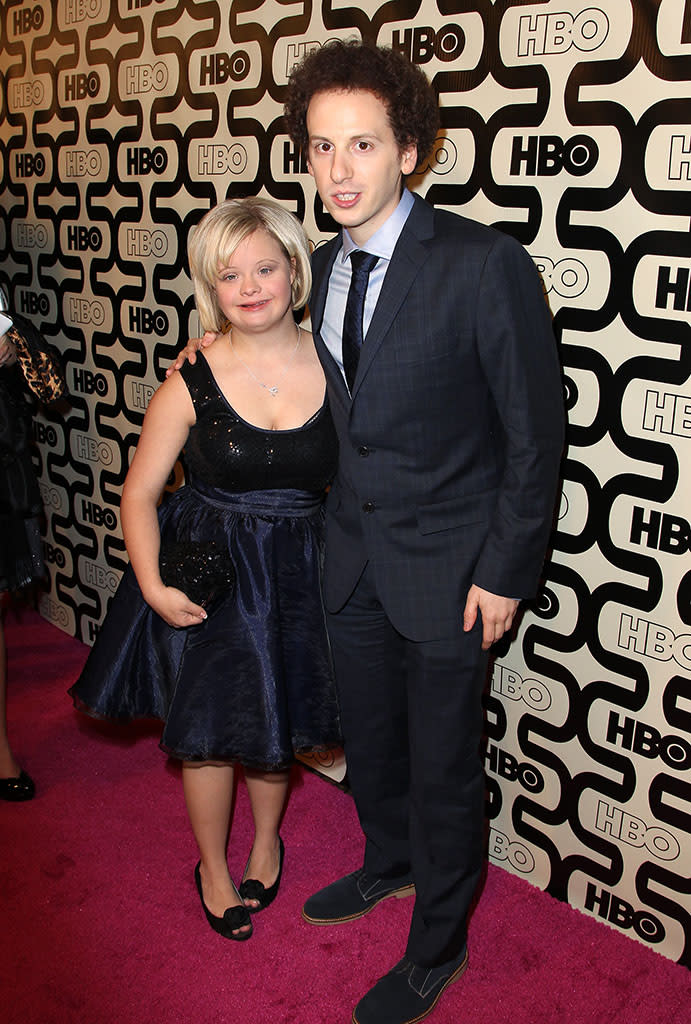 Lauren Potter and Josh Sussman attend HBO's Official Golden Globe Awards After Party held at Circa 55 Restaurant at The Beverly Hilton Hotel on January 13, 2013 in Beverly Hills, California.
