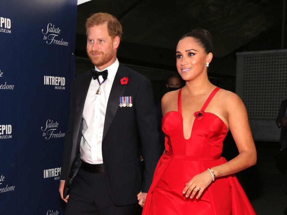 The couple are said to have settled into their new normal, pictured at Intrepid Sea-Air-Space Museum on November 2021. (Getty Images)