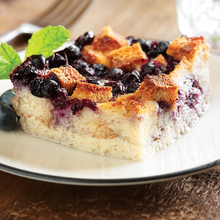 Blueberry Croissant Bread Pudding