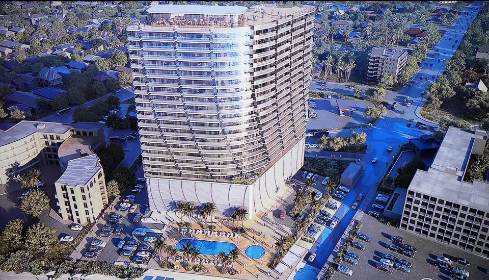 A south Florida developer has been given the rezoning he was seeking to build a 25-story condo-hotel at Silver Beach and Atlantic Avenue in Daytona Beach.