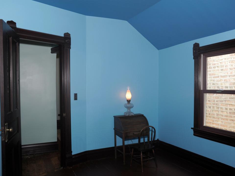 Walt and Roy's former bedroom, which is painted blue