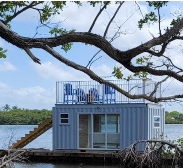 Fane Lozman's home in the Lake Worth Lagoon.