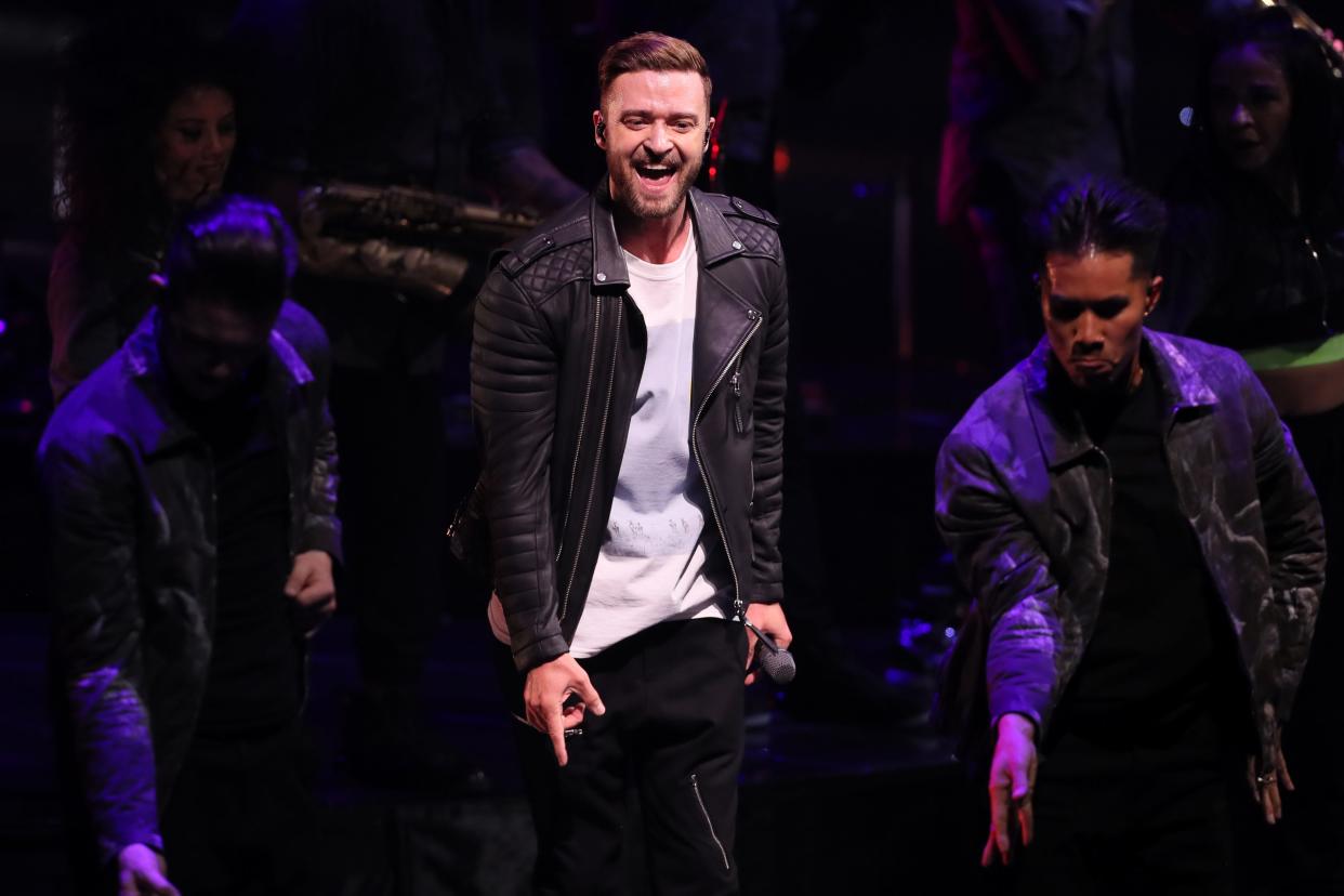 Justin Timberlake performs at FedExForum in Memphis as part of his Man of the Woods Tour on Jan. 12, 2019. Timberlake played a free concert at the Orpheum in Memphis on Friday, Jan. 19, 2024, during which he performed some new music and confirmed a new album is on the way.