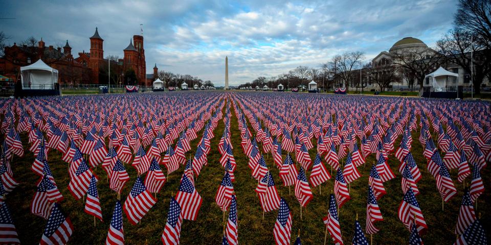 GettyImages flags national mall biden inauguration