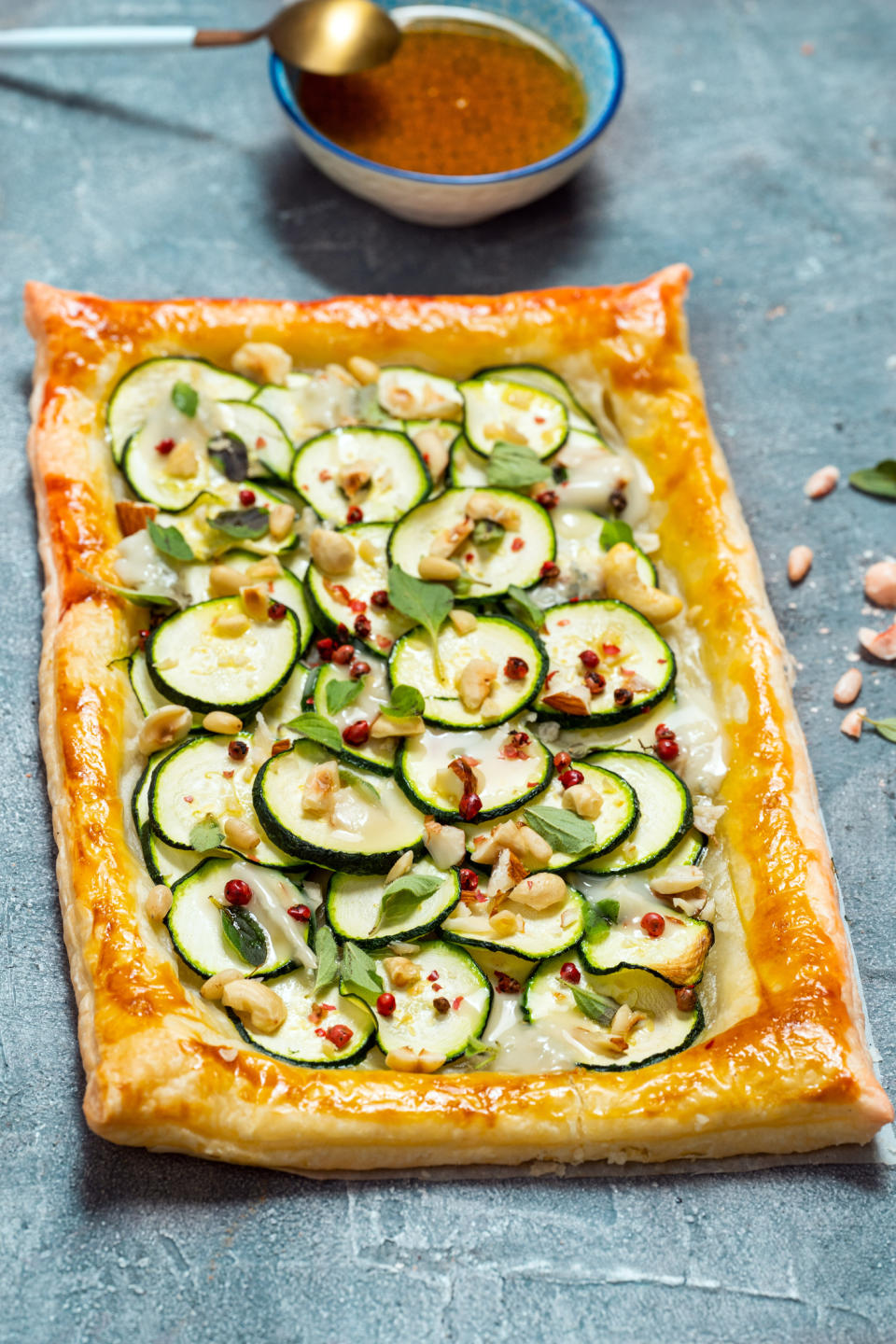 Zucchini & Goat Cheese Tart