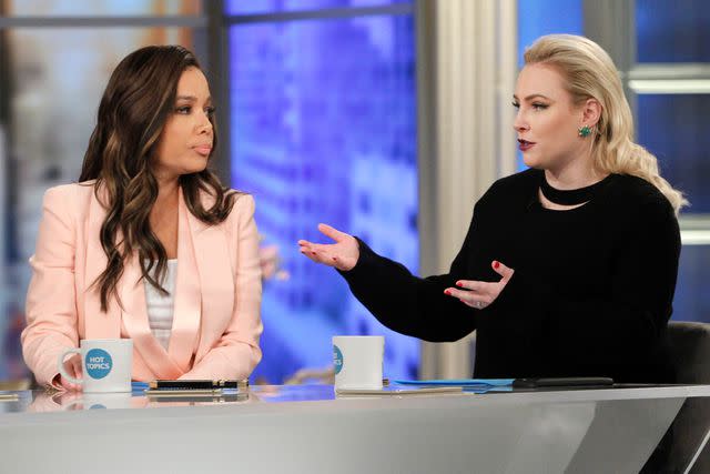 <p>Lou Rocco/Disney General Entertainment Content via Getty</p> Sunny Hostin and Meghan McCain on 'The View'