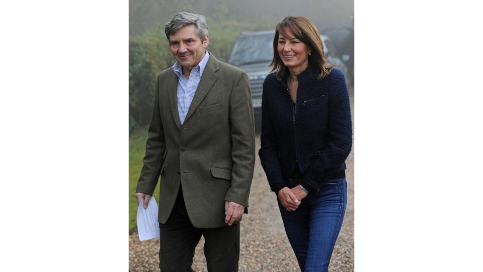 Carole and Michael Middleton walking in Berkshire