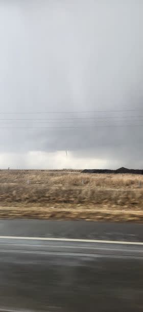 Landspout photos taken by Tricia J. Hockett in Haskell at 3:35 p.m. on Sunday, March 24.