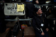 A bookmaker is pictured at the Punchestown Racecourse in Naas, Ireland, April 27, 2017. REUTERS/Clodagh Kilcoyne