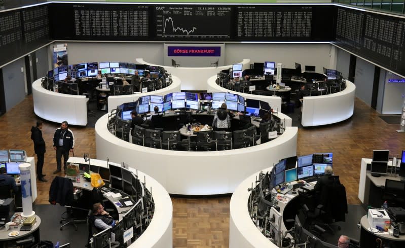 The German share price index DAX graph is pictured at the stock exchange in Frankfurt