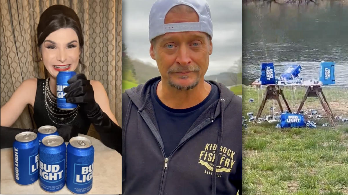 Why is Kid Rock shooting Bud Light cans?