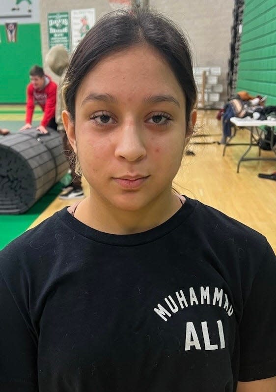 Dublin Scioto sophomore wrestler Justine Perez, a move-in from Spokane, Washington, is 11-8 this season while competing mainly against boys.