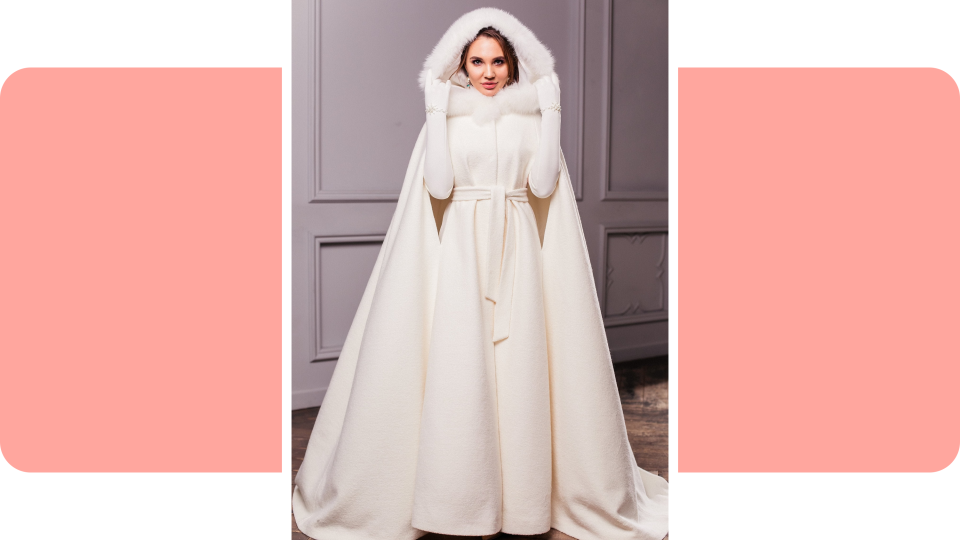 winter wedding essentials: fur-lined cape