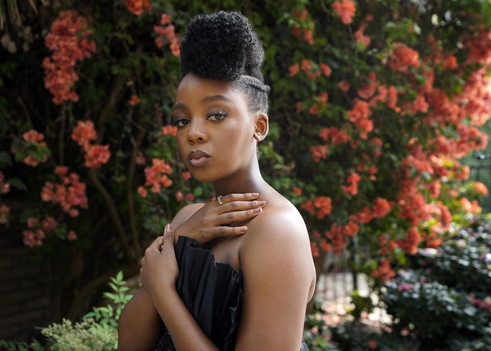 Thuso Mbedu poses for a portrait, Monday, May 10, 2021, in Los Angeles. (AP Photo/Chris Pizzello)