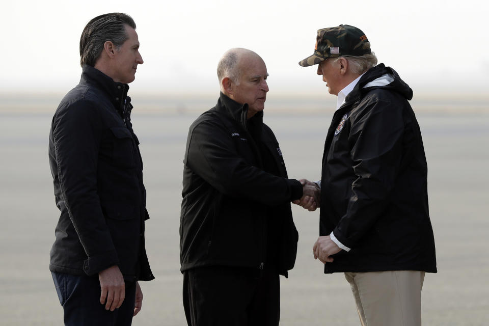 Trump visits devastation of the deadly California wildfires