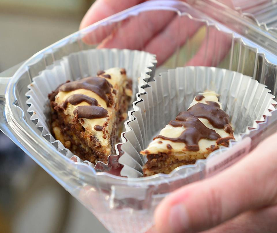 Angela Papadis is the owner of 'The Baklava Box' in Spartanburg.  She is now selling its popular Greek treats at the Market on Main and offering cookie classes. This is her Chocolate Baklava.