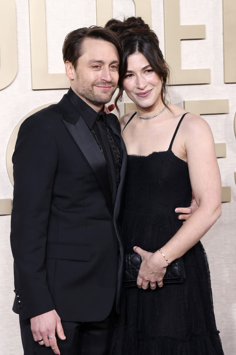 Kieran Culkin, wife Jazz Charton, Golden Globe Awards 2024, Jan. 7 , Los Angeles