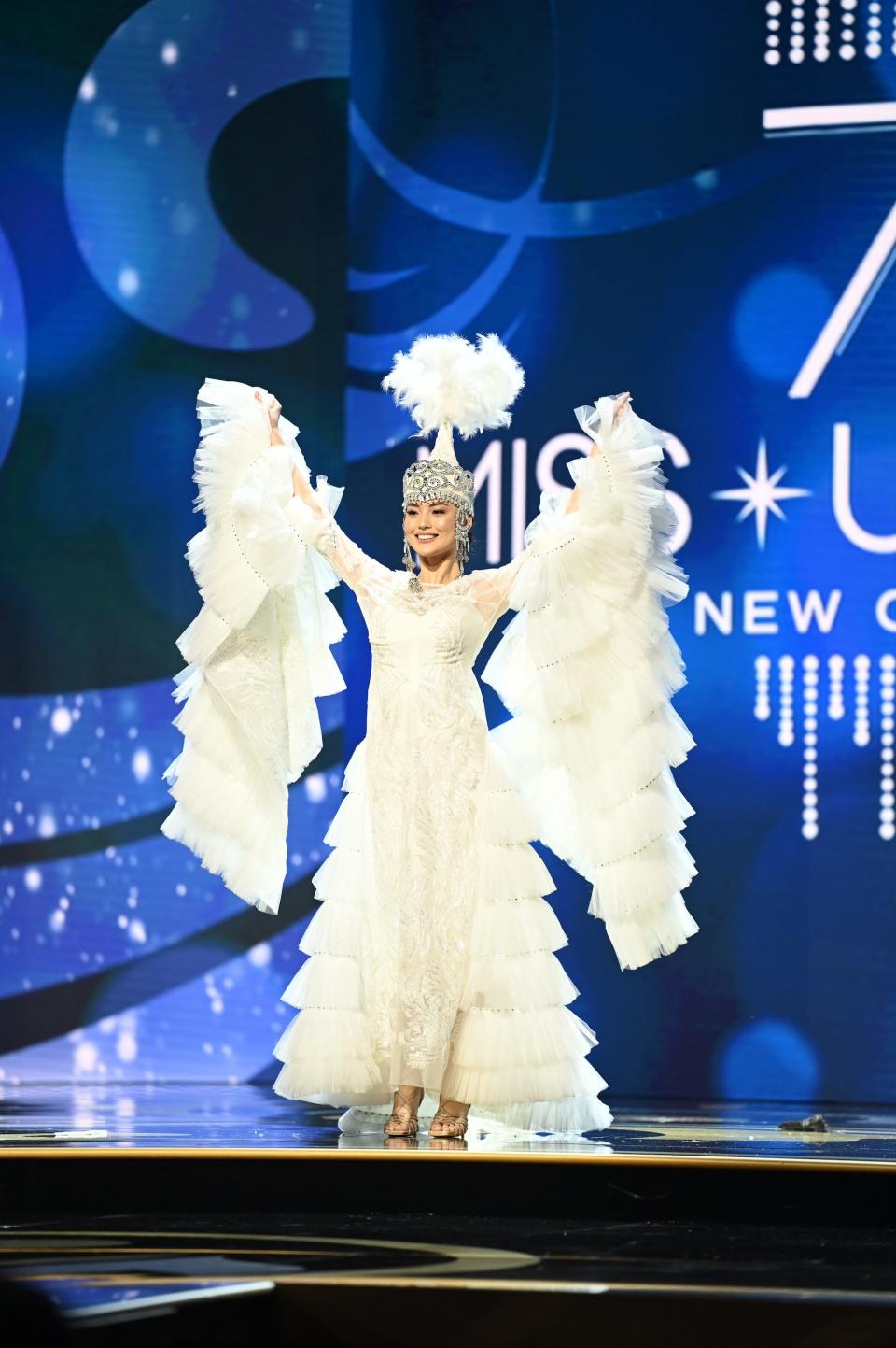 Miss Kyrgyzstan in the 2023 Miss Universe Costume Contest.